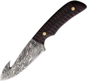 BucknBear Damascus Guthook Hunter 4" Fixed Blade Knife