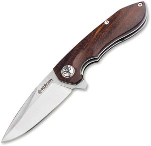 BO01BA3722G.jpg Boker Wiki G Linerlock Brown Wood 14C28N