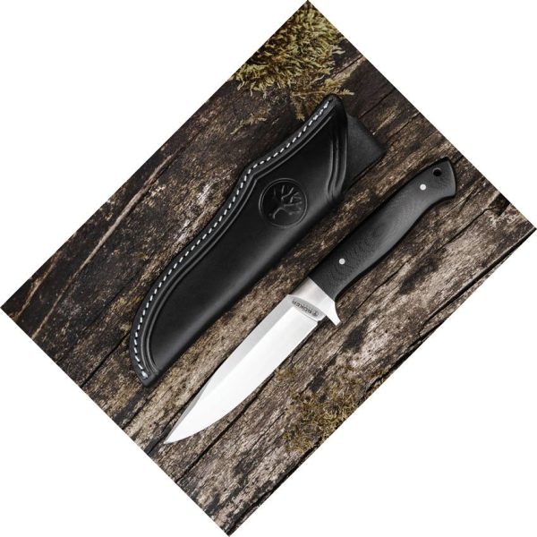 Boker Arbolito Newenche Fixed Blade - Black Micarta G10