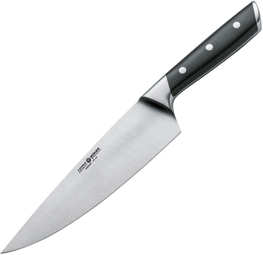 Boker Forge Chef's Knife 7.88" X50CrMoV15 Stainless Black ABS