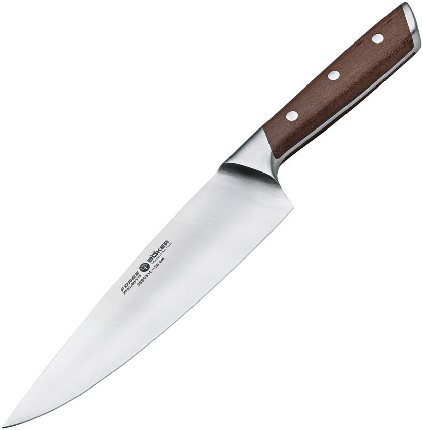 Boker Forge Chef's Knife 7.88" X50CrMoV15 Maple Handle