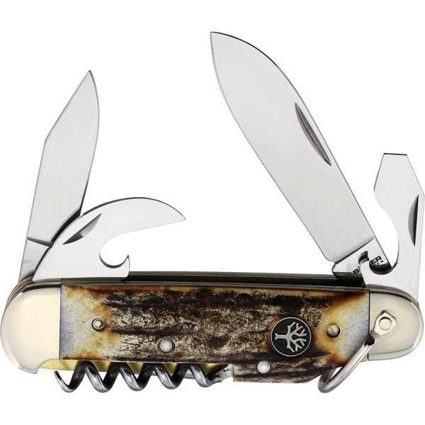 Boker Camp Knife - Stag Handle Multi-Tool