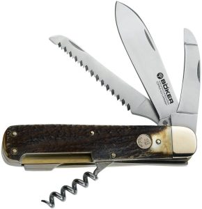 Boker Hunting Quadro Multi-Tool Stag Handle