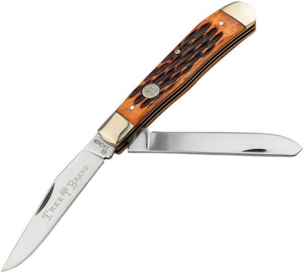 Boker Trapper Brown Bone Clip and Spey