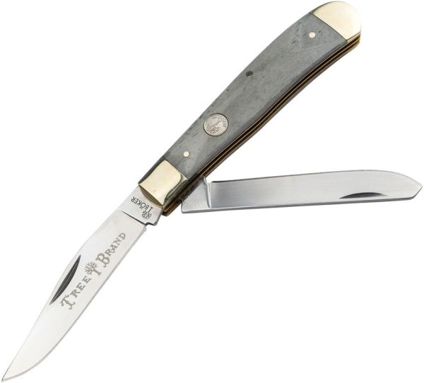 BO110827.jpg Boker Trapper Gray Bone D2 Two-Blade Knife