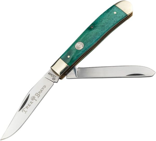 Boker Trapper Green Bone D2 Two-Blade Knife