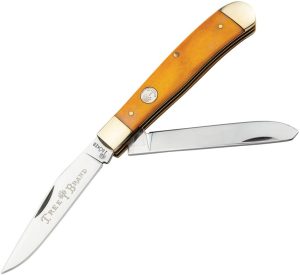 Boker Trapper Yellow Bone D2 Satin Finish