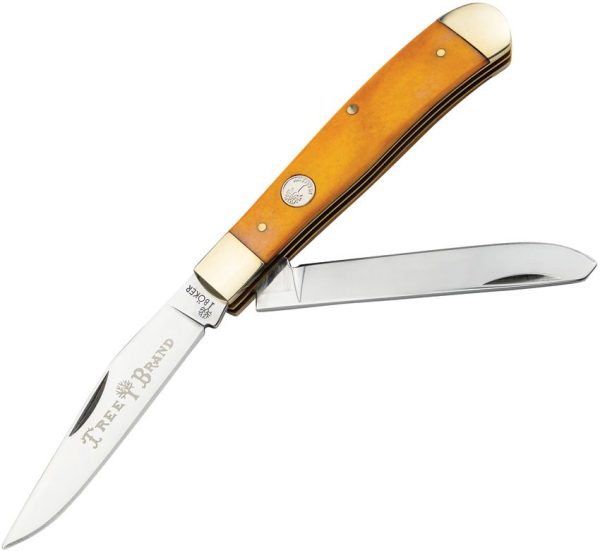 BO110835.jpg Boker Trapper Yellow Bone D2 Satin Finish