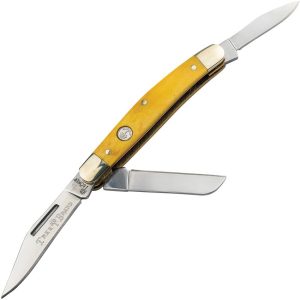 Boker Lg Stockman Smooth Yellow Bone D2 Folding Knife