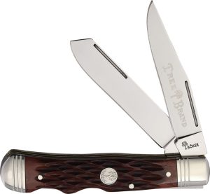 BO110869.jpg Boker Double Lock Trapper Brown Bone Folding Knife