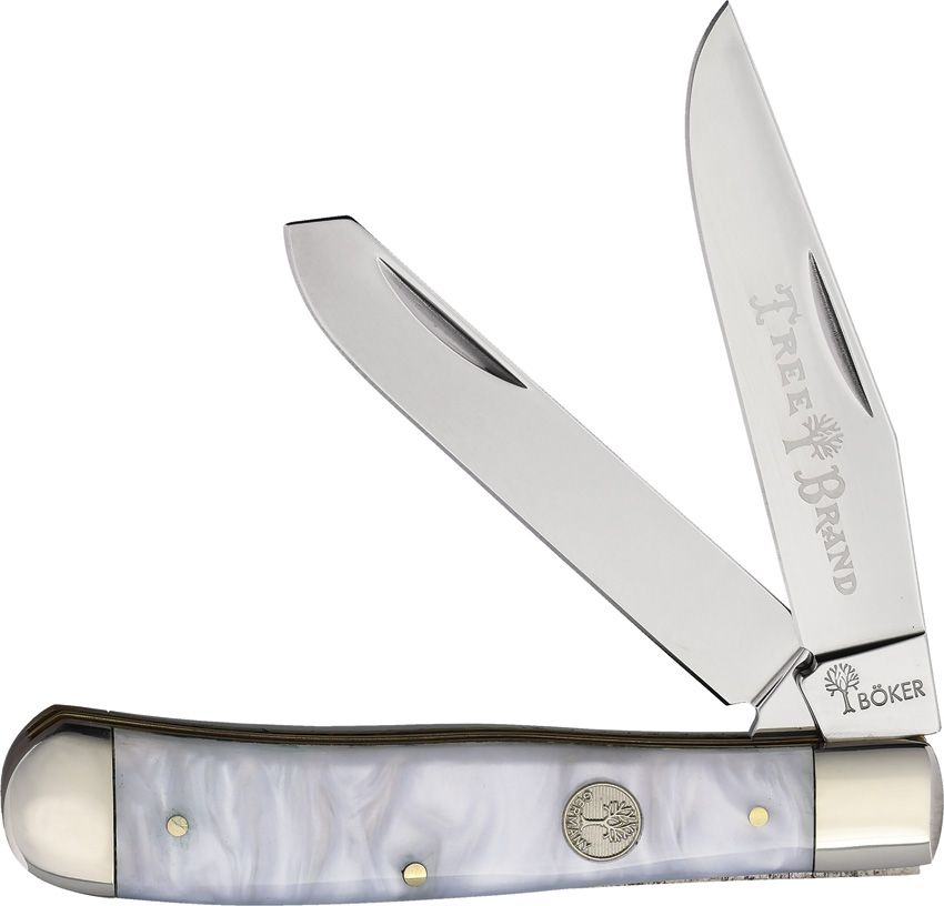 Boker Trapper Folding Knife D2 Faux Mother of Pearl 4.25"