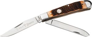 Boker Tree Brand Trapper Amber Bone D2