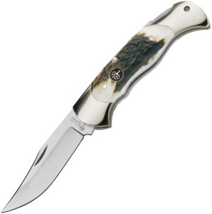 Boker Lockback Stag Bohler N690 Stainless Knife