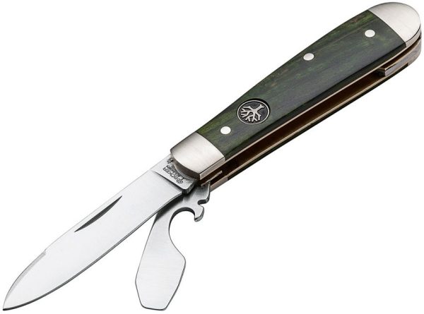 Boker Swell-End Jack Green Curly Birch Slip Joint