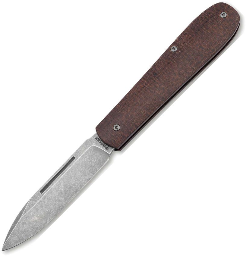 Boker Coffin Slip Joint Folding Knife Brown Micarta 3.13" MagnaCut