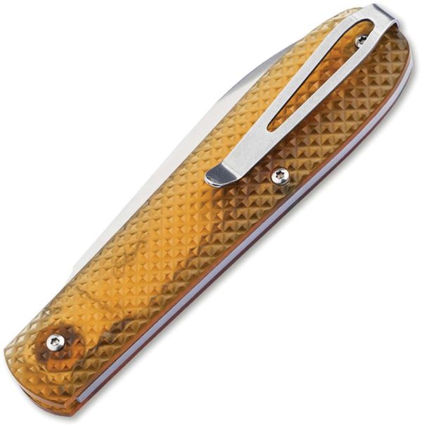 Boker Coffin Slip Joint Amber Ultem MagnaCut