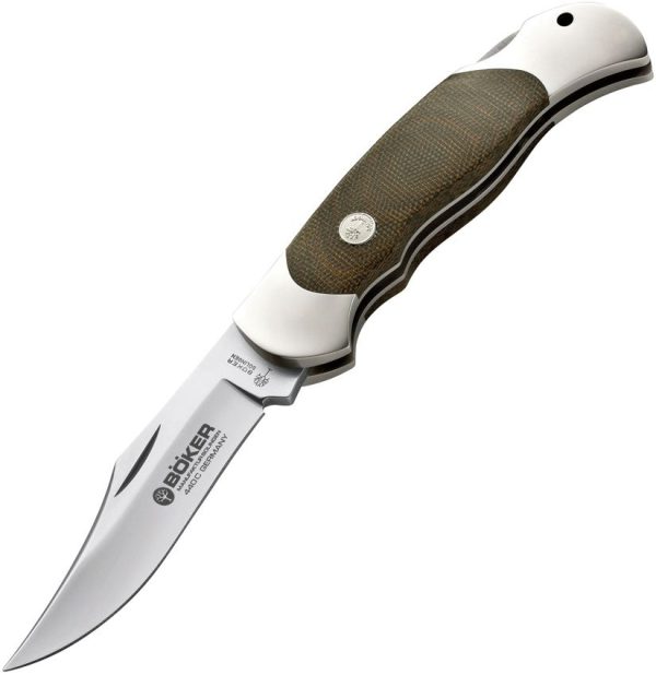 Boker Optima Lockback Green Canvas Micarta