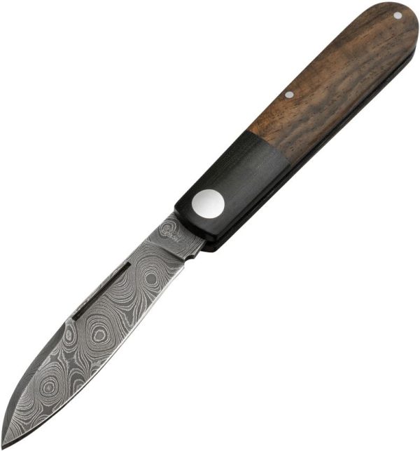 Boker Prime Barlow Damascus - Walnut Micarta
