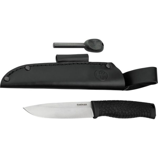Boker Bronco Fixed Blade - Black TPE CPM-3V Steel