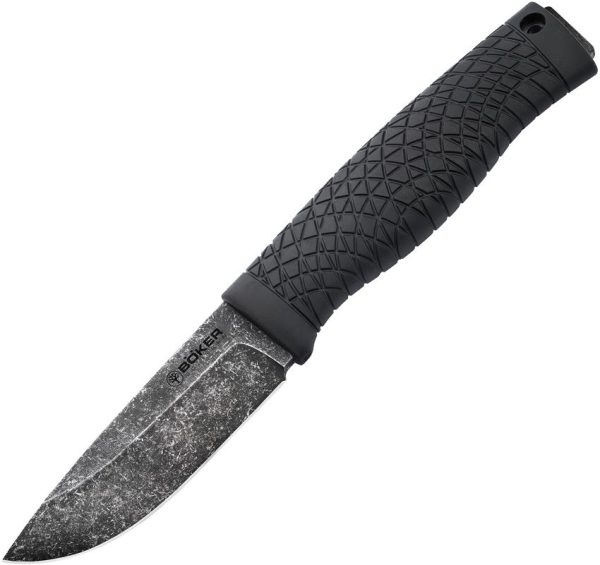 Boker Bronco Mini Fixed Blade - Black Stonewash 80CrV2