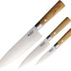 Boker Kitchen Set Olive - Damascus Steel 4-Piece