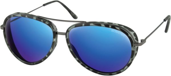 Bobster Ice Matte Gray Sunglasses Brown HD Blue Mirror Lens