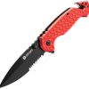 Donges Basic Rescue Linerlock - Red Handle