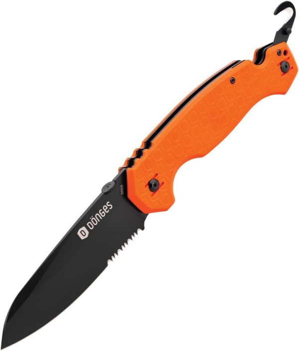 Donges Rescue Linerlock Orange G10 Folding Knife