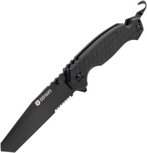 Donges Tactical Linerlock Black G10 Chisel Grind