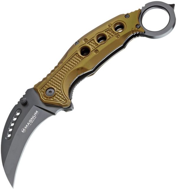 Boker Magnum Black Scorpion Karambit - Gold Aluminum