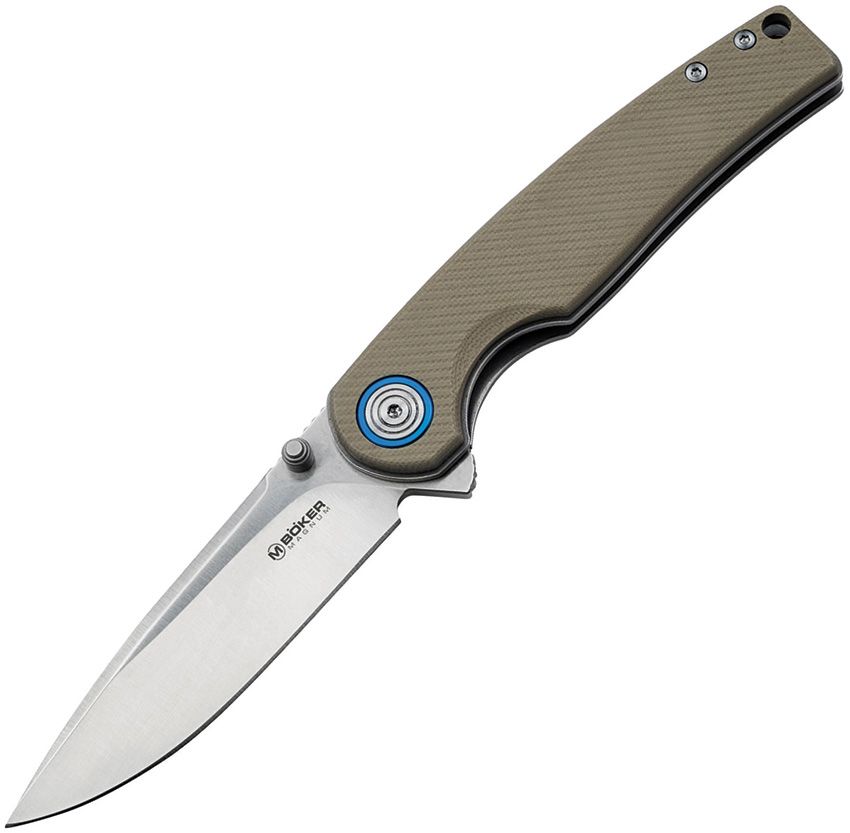 Magnum Rekin Linerlock Folding Knife 3.25" 440A Green G10