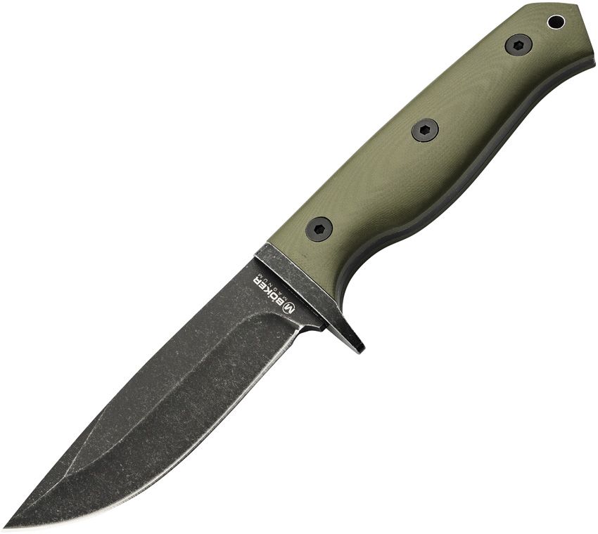 Magnum Bushcraft DP Fixed Blade Knife 4.25" 440A Green G10 w/ Sheath
