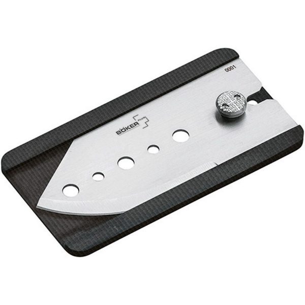 Boker Plus Slyde-R 440C Button Lock - Black G10