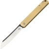 Boker Plus Zenshin 42 Framelock Brass Handle Knife