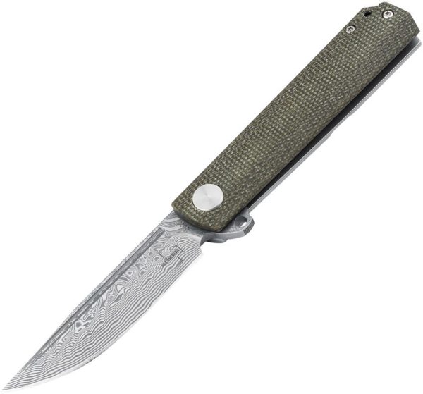 Boker Plus Cataclyst Framelock Damascus - Green Micarta
