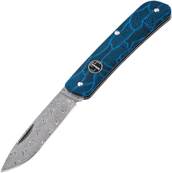 Boker Plus Tech Tool Blue Dama - Damascus Steel Blade