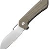 Boker Plus Swoopy Framelock - Tan G10 Wharncliffe