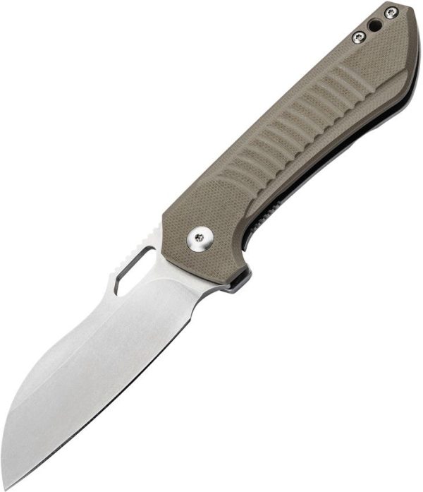 Boker Plus Swoopy Framelock - Tan G10 Wharncliffe