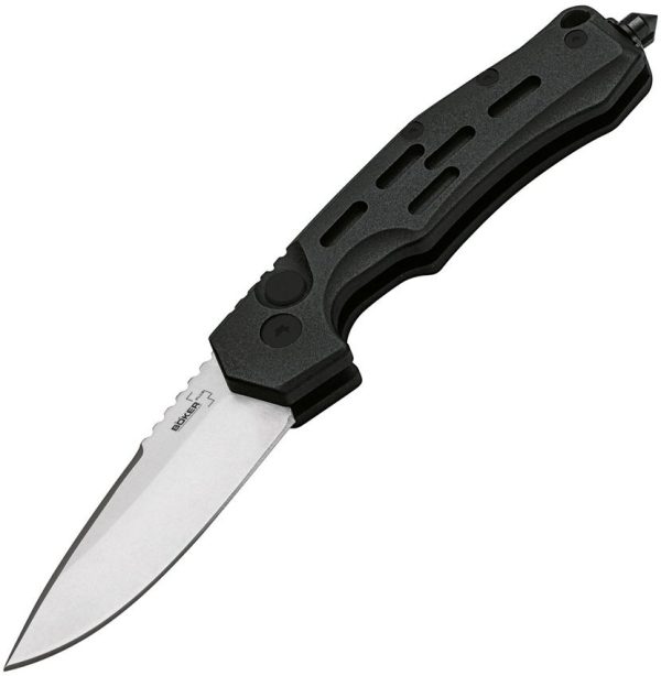Boker Plus Thunder Storm Button Lock - Black Aluminum