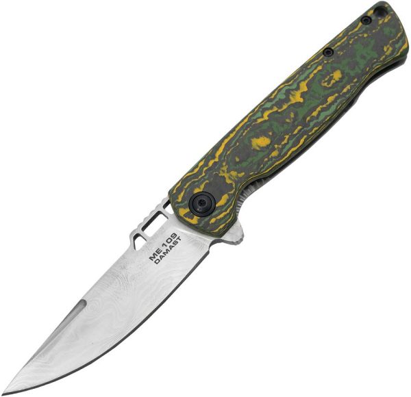 Boker Plus ME 109 Framelock Damascus Green Carbon Fiber