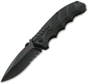 BOP01HK501.jpg Boker Plus SFP Tactical Linerlock - Serrated D2