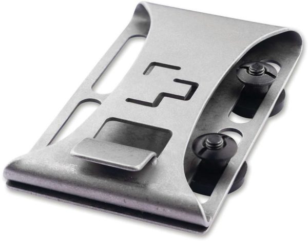 Boker Plus Ambidextrous Belt Clip - Stonewash Metal