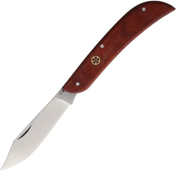 BORDO Pen Knife Clip Point - Brown Wood Handle