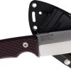 BPS Knives Beta Fixed Blade D2 Drop Point - Burgundy Micarta