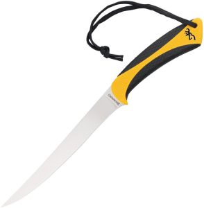 BR0100.jpg Browning White Water Fillet 420J2 Yellow Handle
