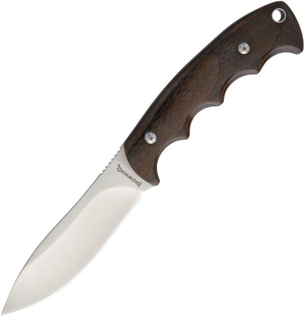 Browning Fixed Blade Drop Point - Brown Wood