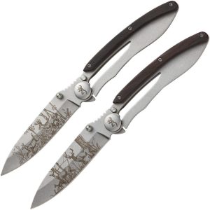 BR0318B.jpg Browning Big Buck Combo Folding Knife Walnut Handle 2-Pack