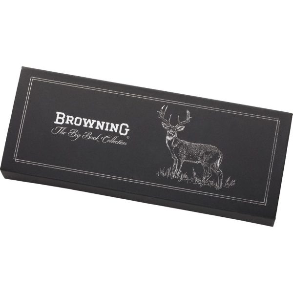 Browning Big Buck Combo Folding Knife Walnut Handle 2-Pack