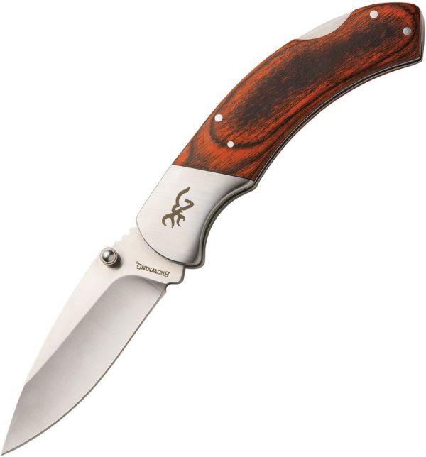 BR0369.jpg Browning Lockback Brown Pakkawood - 3.5 inch Satin Stainless