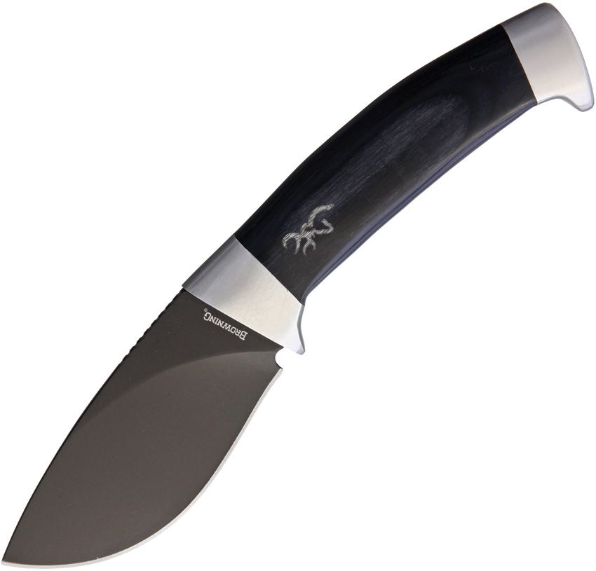 BR0371.jpg Browning Black Laminate Skinner Fixed Blade Knife 3.75" with Sheath